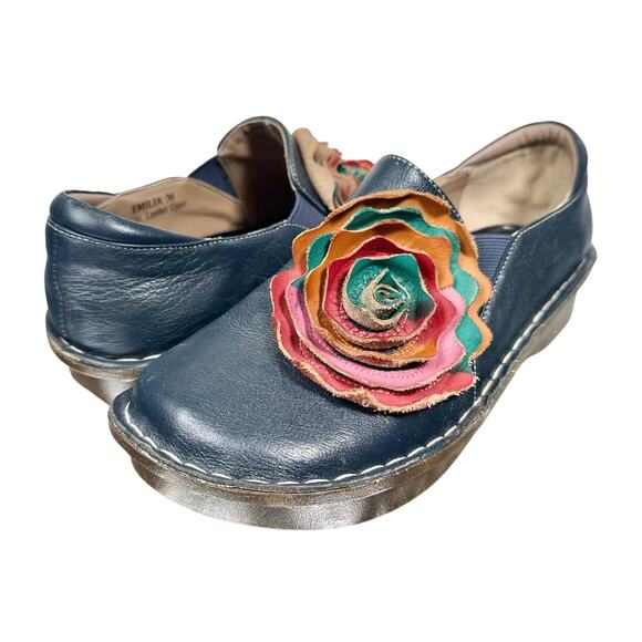 L’Artiste Spring Step | Women | Emilia Leather Floral Slip On Shoes | Sz 5.5-6 - Picture 1 of 13